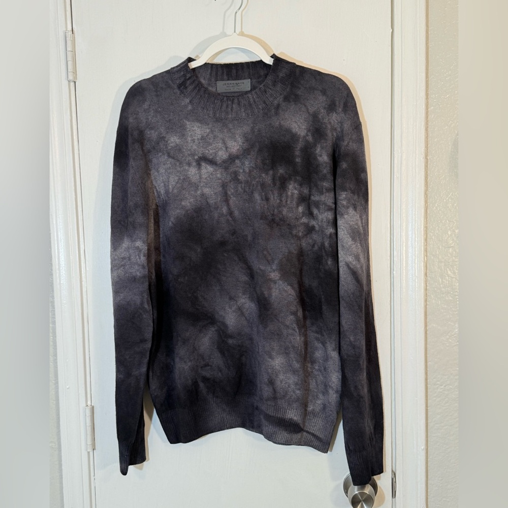 Jerry Kaye Virgin Wool Men's Black and Gray Sweater Size L